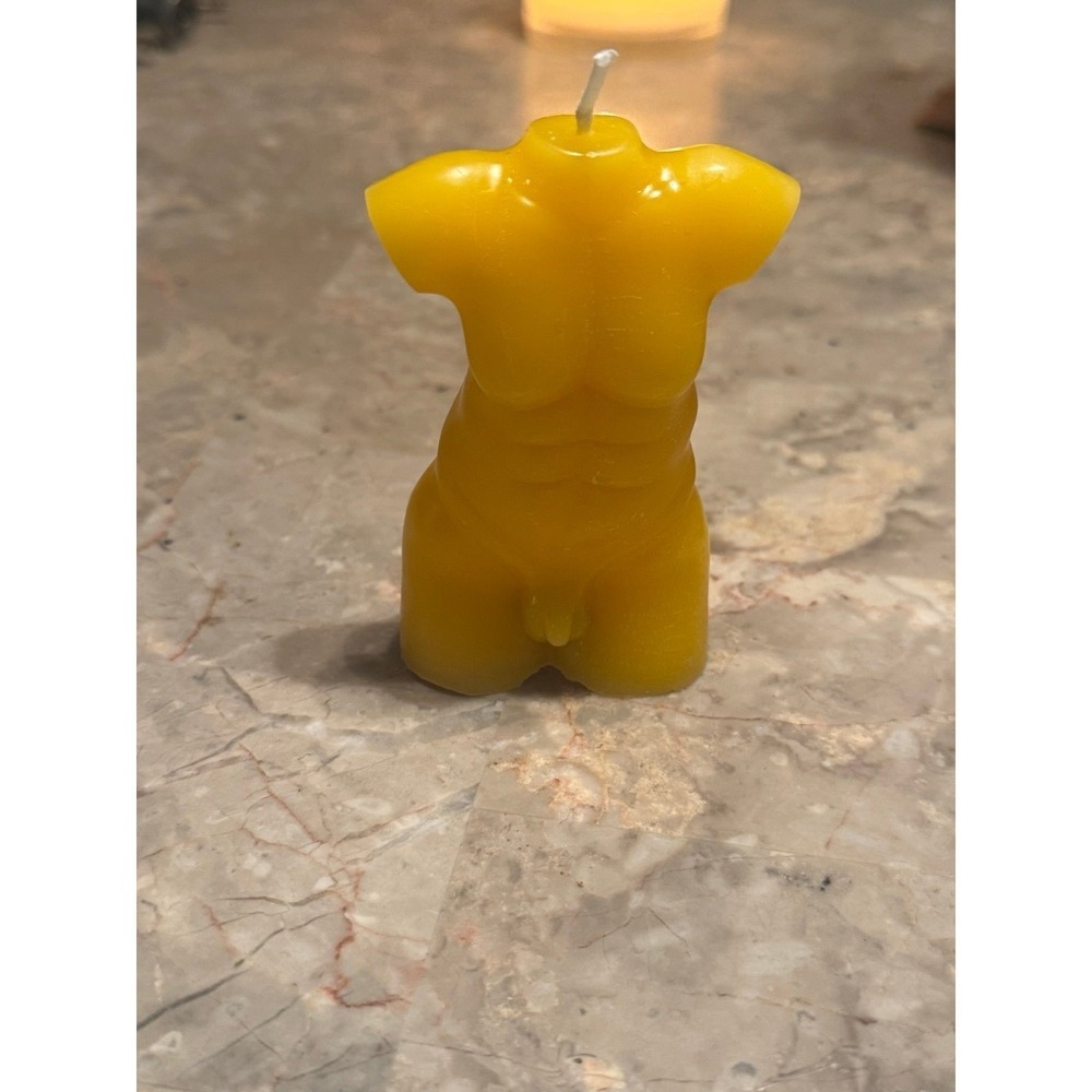 Man's  Body Form Candle- 100% Beeswax